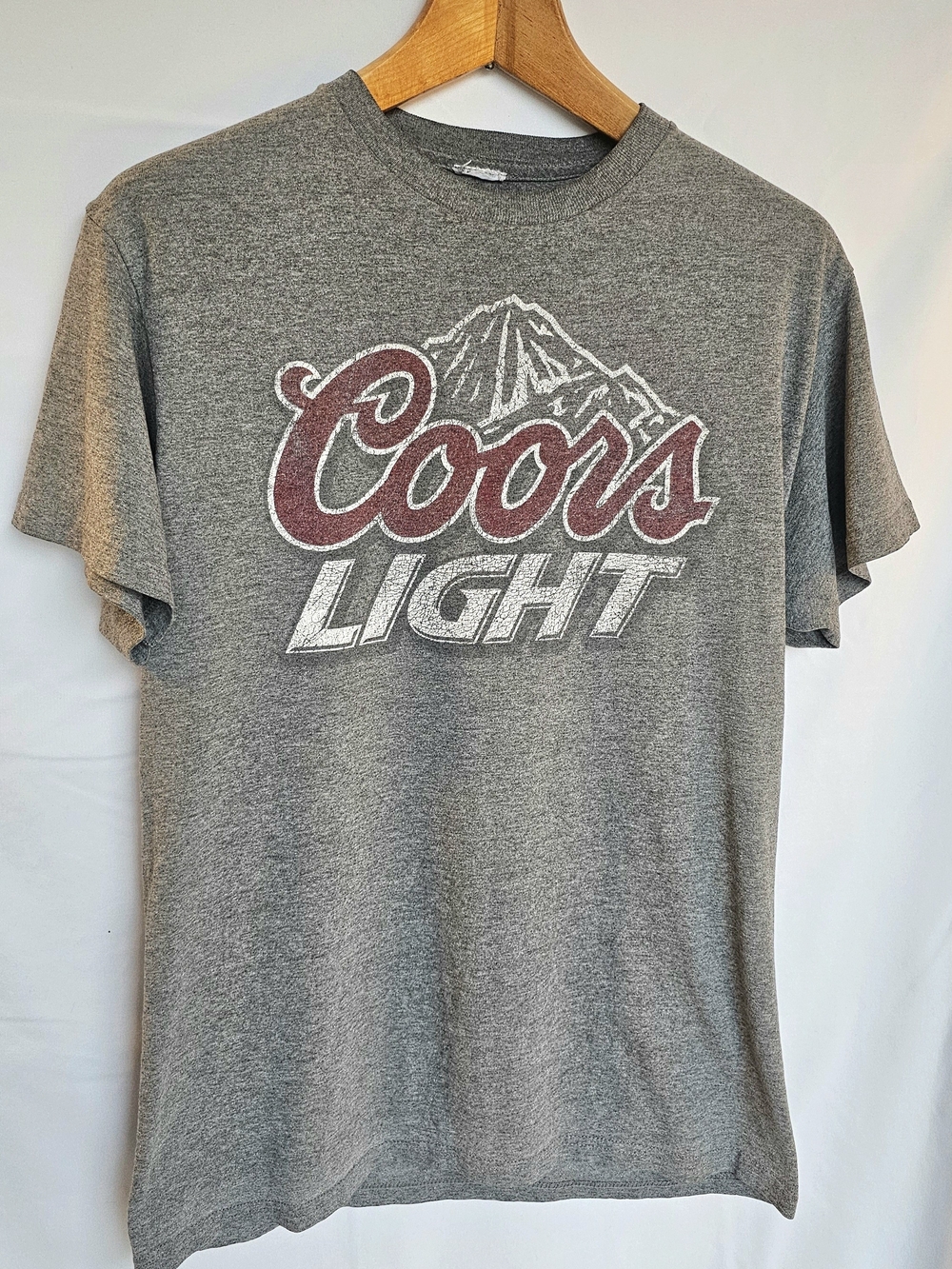 Vintagey Coors Light Short Sleeve Logo Tee in Grey